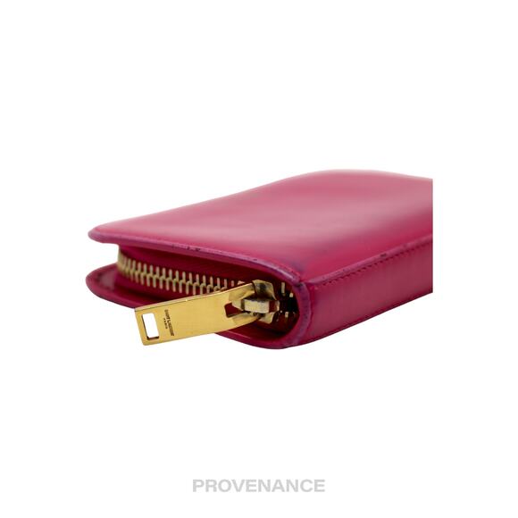 🔴 Saint Laurent Paris SLP Compact Zip Card Wallet - Pink - Picture 5 of 8